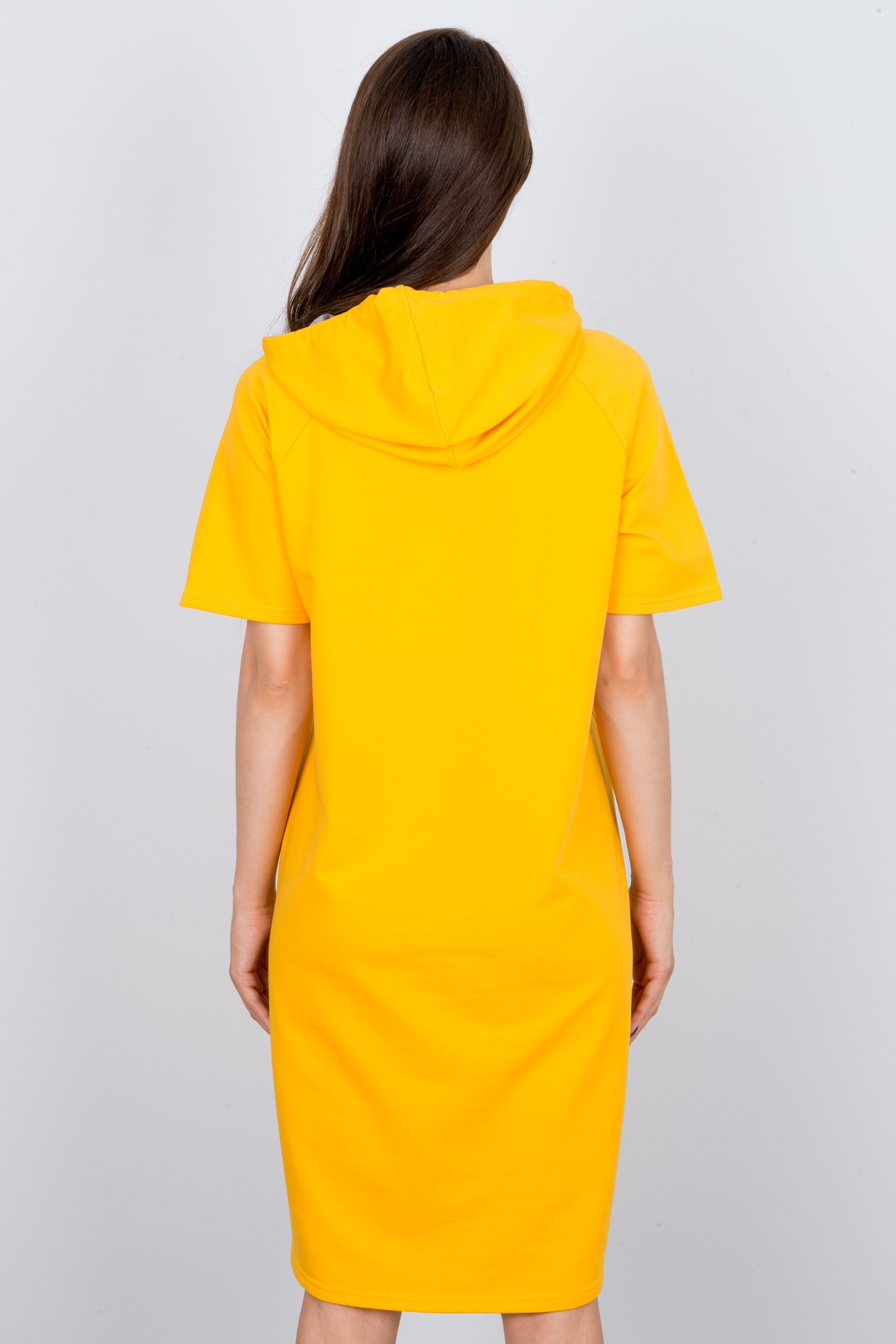 платье Л951 жёлто-серый меланж