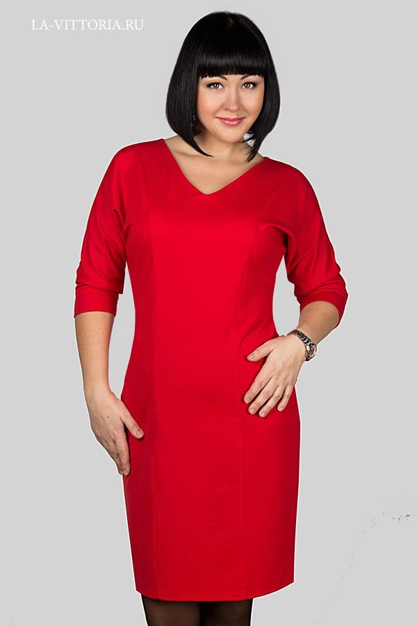 платье С 4275*50% красный