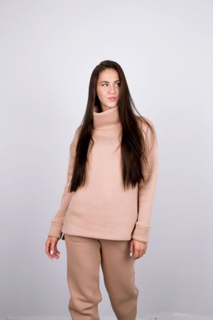 свитшот л938_1 футер утепл. бежевый snow  оптом