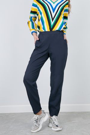 брюки Л609-2 стрейч_290 т.синий  оптом