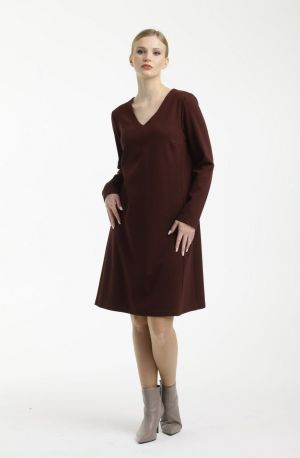 платье Л2105 джерси меланж бордо  оптом