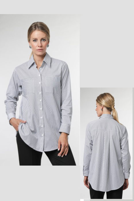 Блузка Б6.22.29 черная полоса