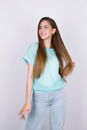 блузка к2832*50 ситчик бирюза  оптом