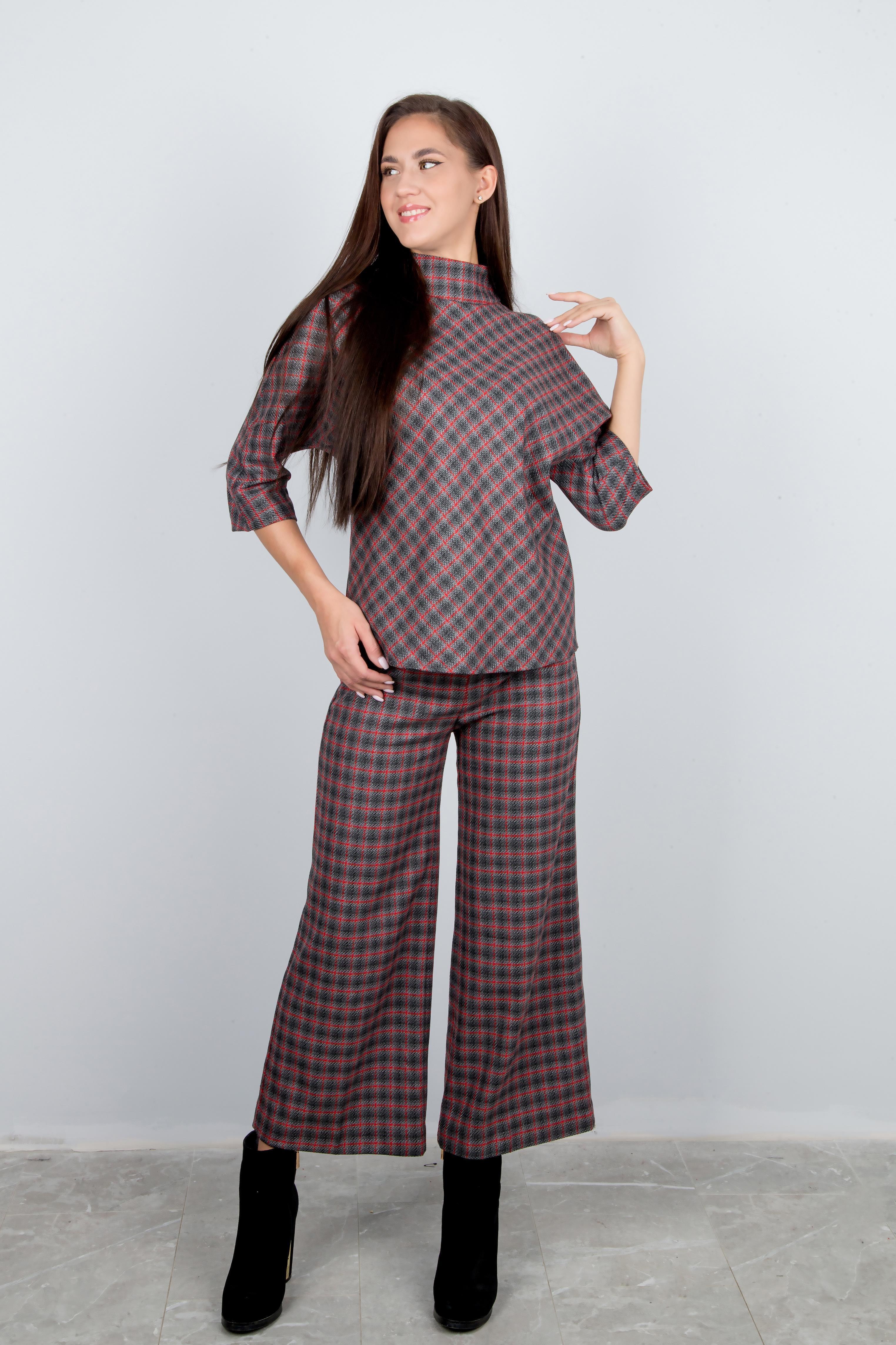 джемпер т95243_95 gri (серо-красный)