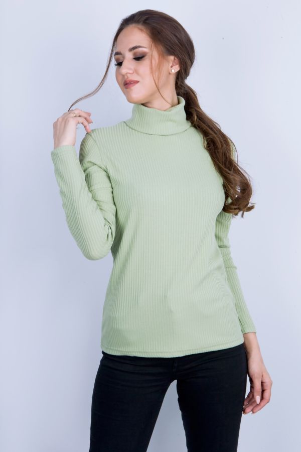 водолазка л2046 узкая лапша фисташка