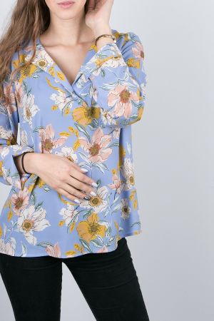 блузка т95334*30 голубой  оптом
