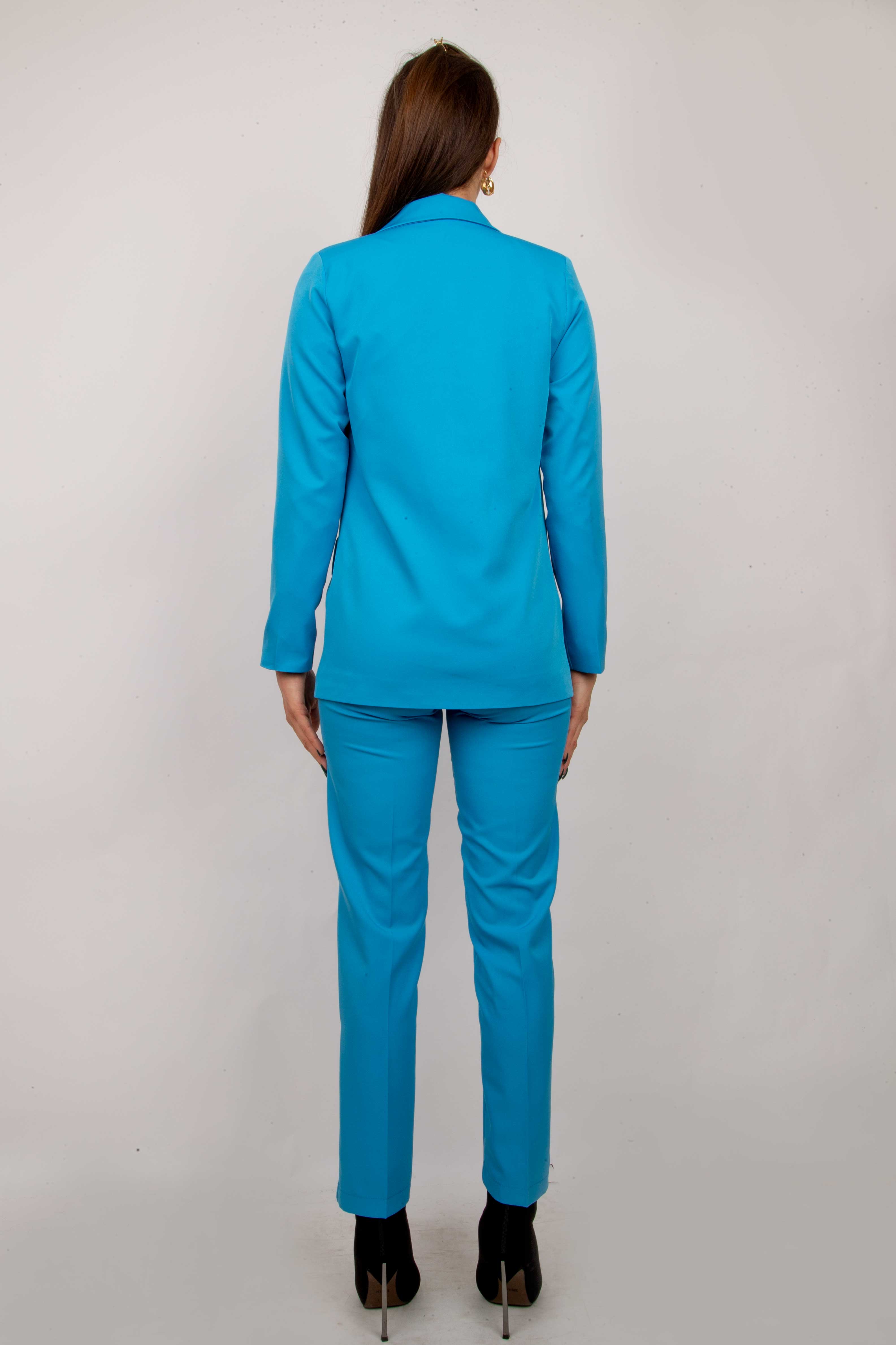 пиджак+брюки а.525_6 бирюза