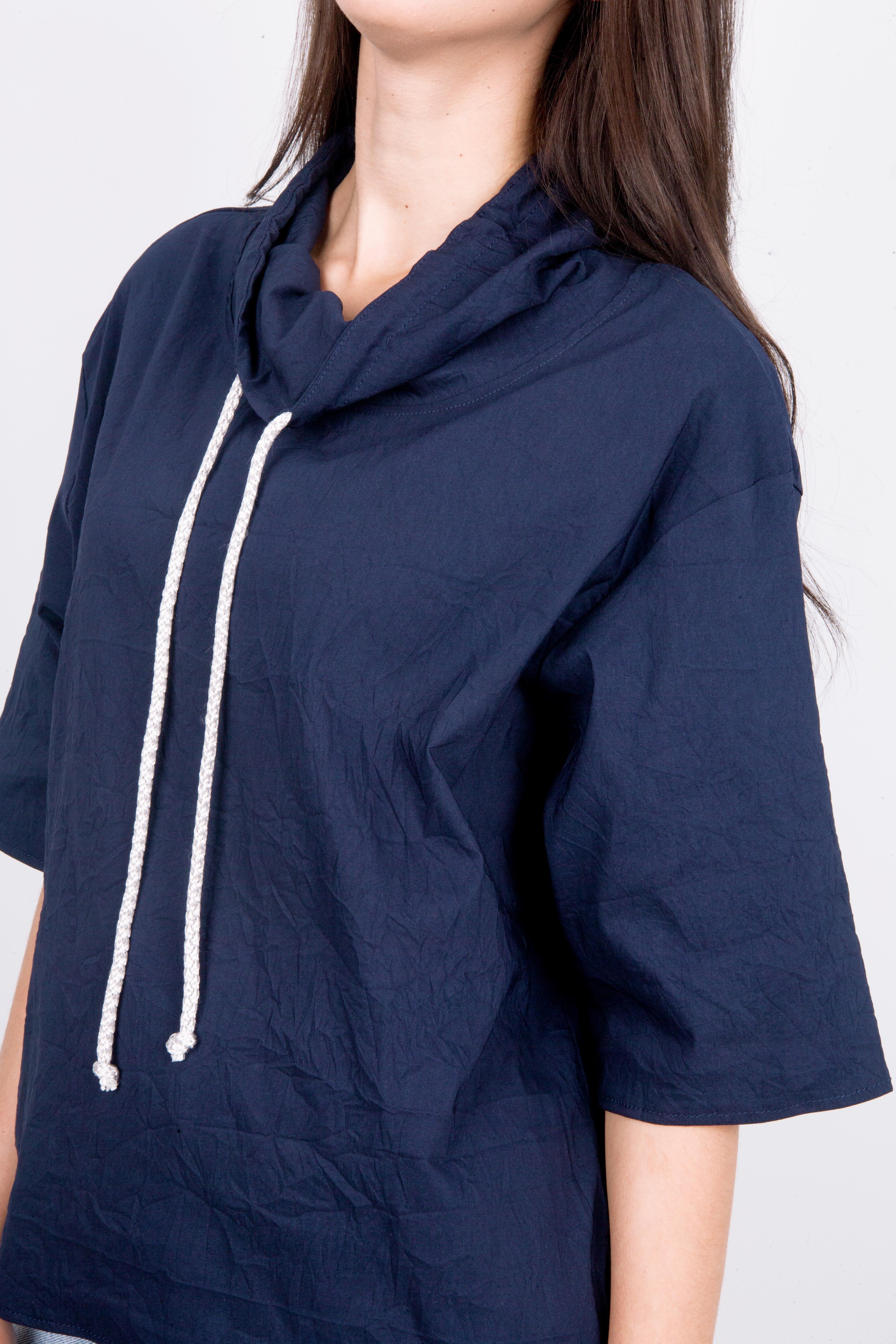 блузка Л600_290 темно-синий