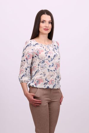 блузка Б6.2.87 жемчужная бухта* 0703*4 бежевый  оптом