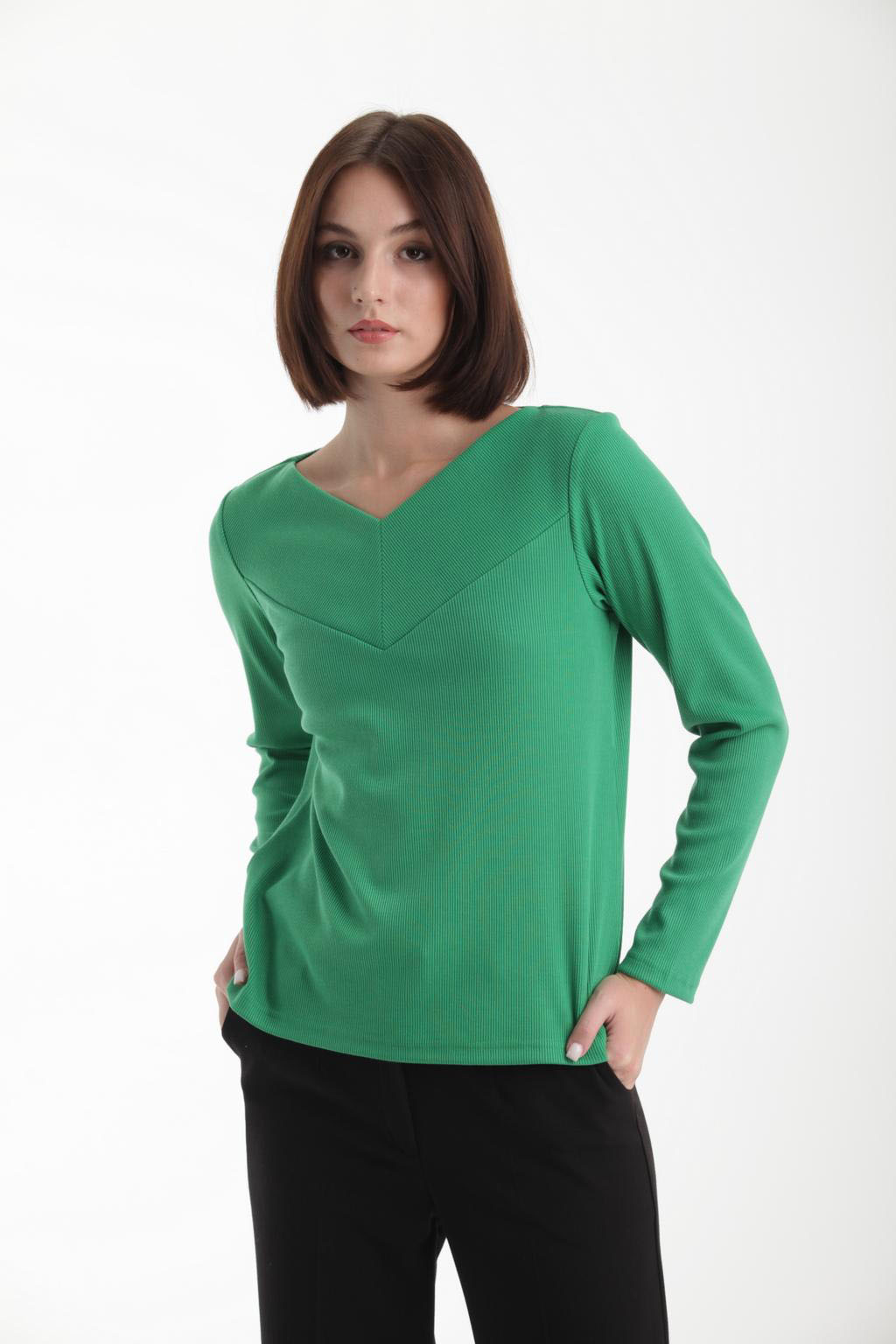 джемпер Л2137 лапша узкая я.зеленый*