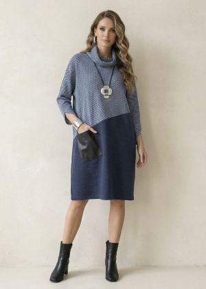 платье Виолина синий warm mild  оптом