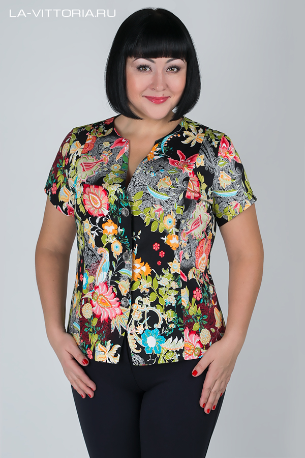 пиджак В423*80 цветы на черном