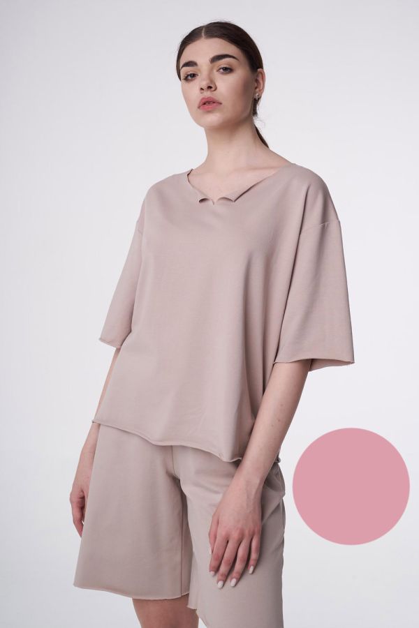 футболка Л926_163 пудра