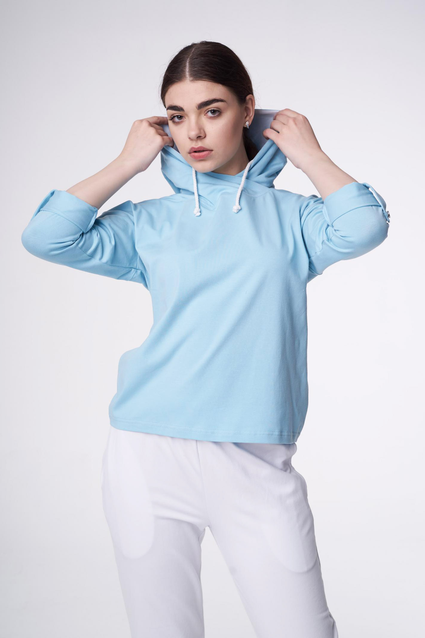 свитшот Л936 аква-белый