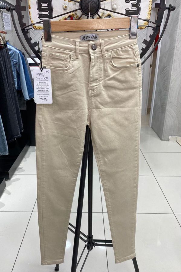 джинсы АН7798*20 бежевый