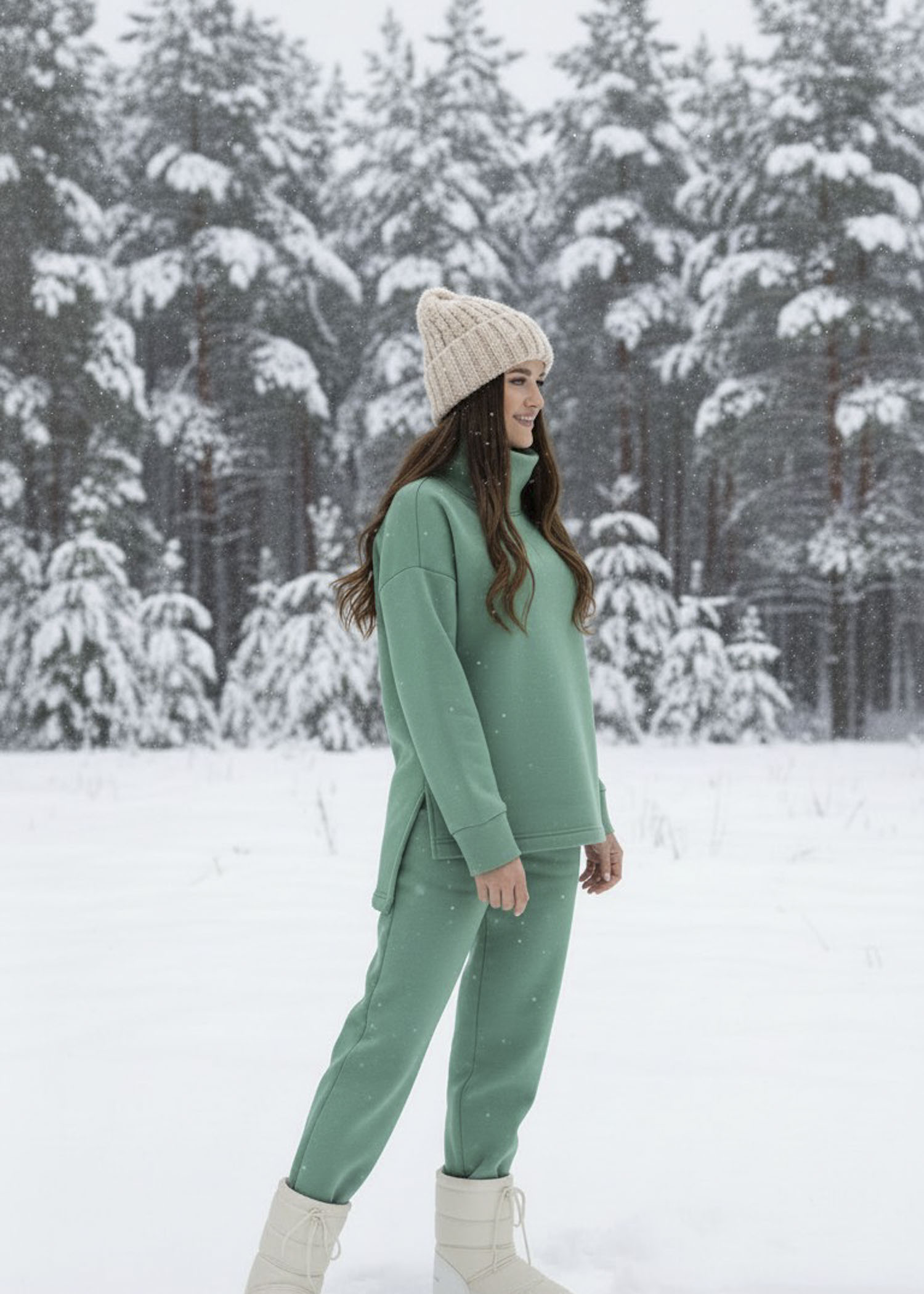 костюм л938-939 футер утепл. полынь snowtrend