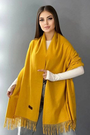 шарф-палантин утепл. пп031   23 горчица  оптом