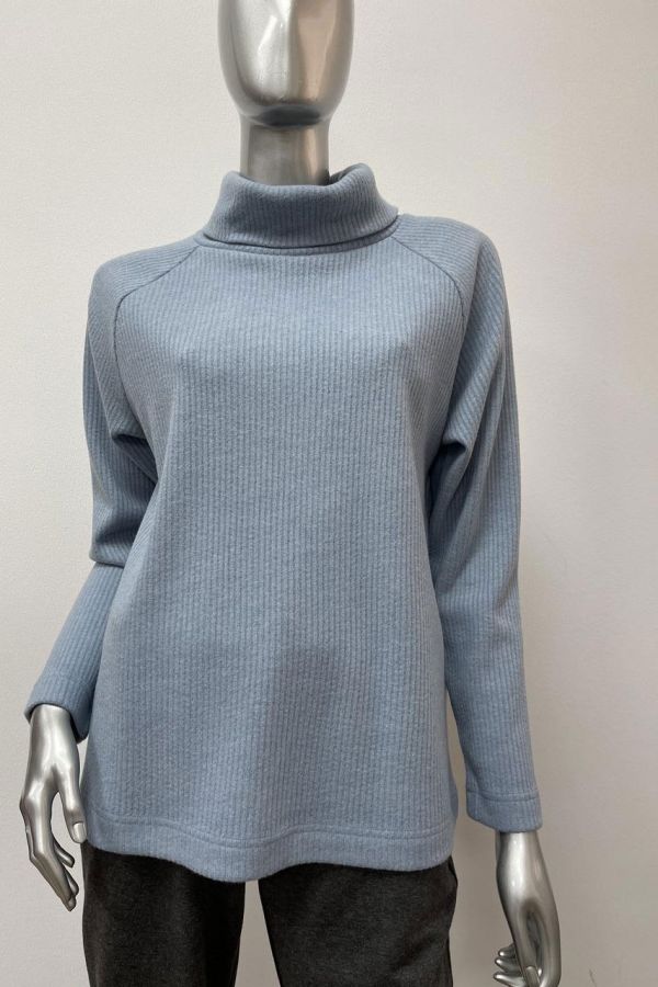 водолазка Л2034 Магнолия рубчик голубой