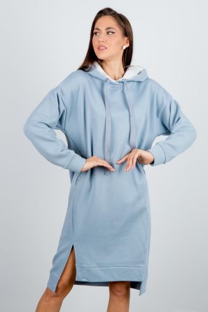 Платье  Л941 футер серо-голубой  оптом
