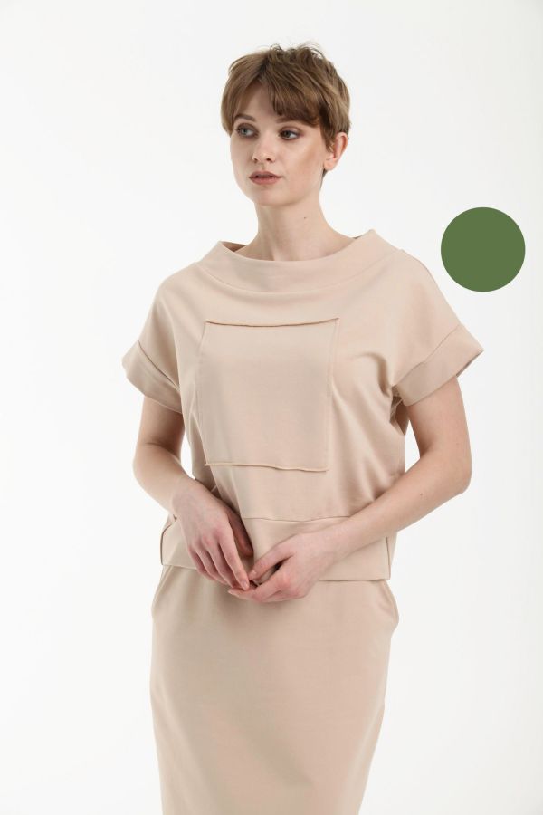 джемпер Л946 футер_373 хаки