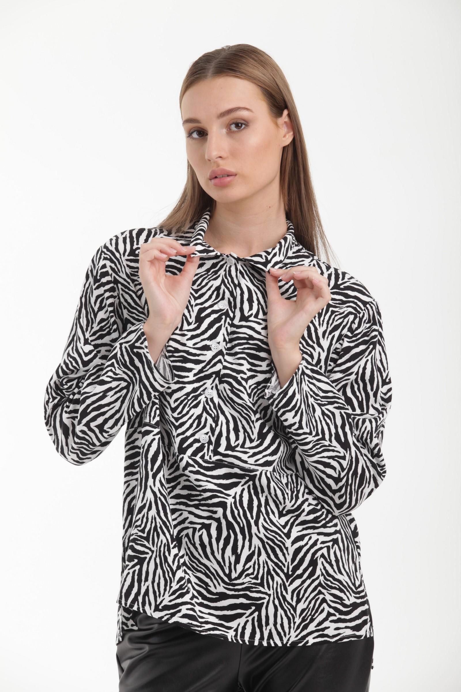 рубашка Л605-2 текстиль зебра