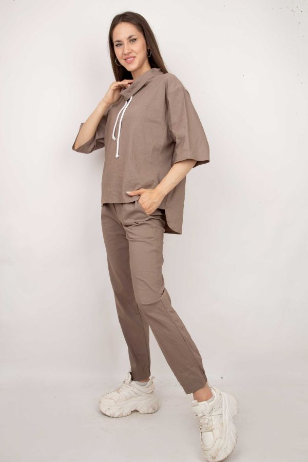 блузка Л600_137 стрейч мокко Tropic