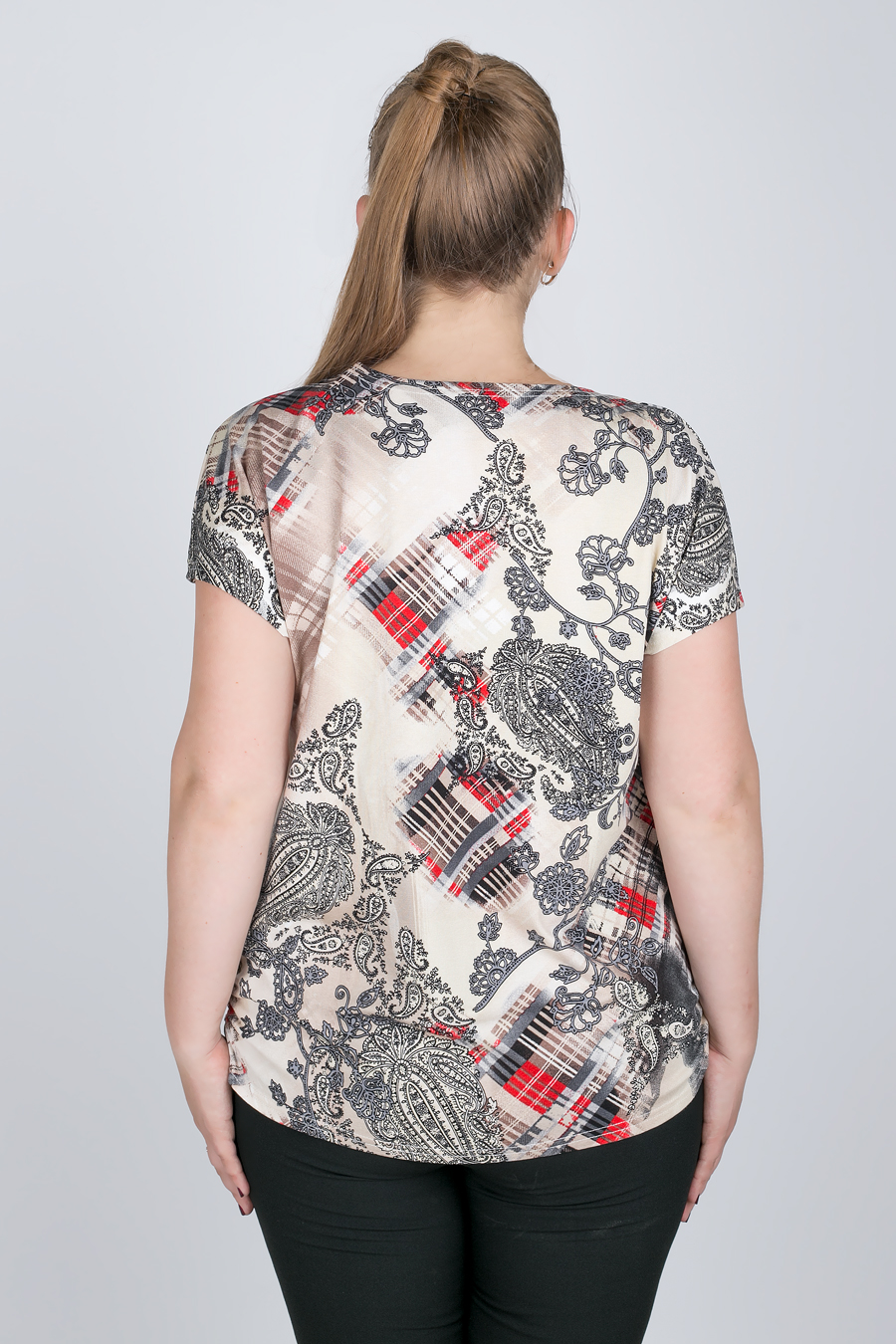 блузка Д1116 Милана*50 огурцы клетка