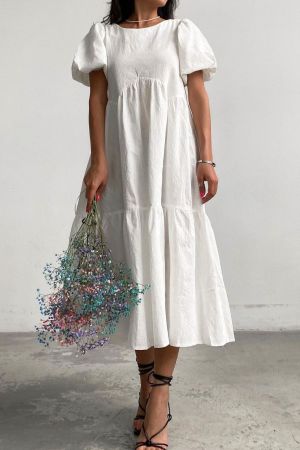 платье А.лето однотон белый  оптом