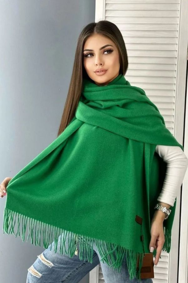 Палантин утепл. пп031   10   нефрит