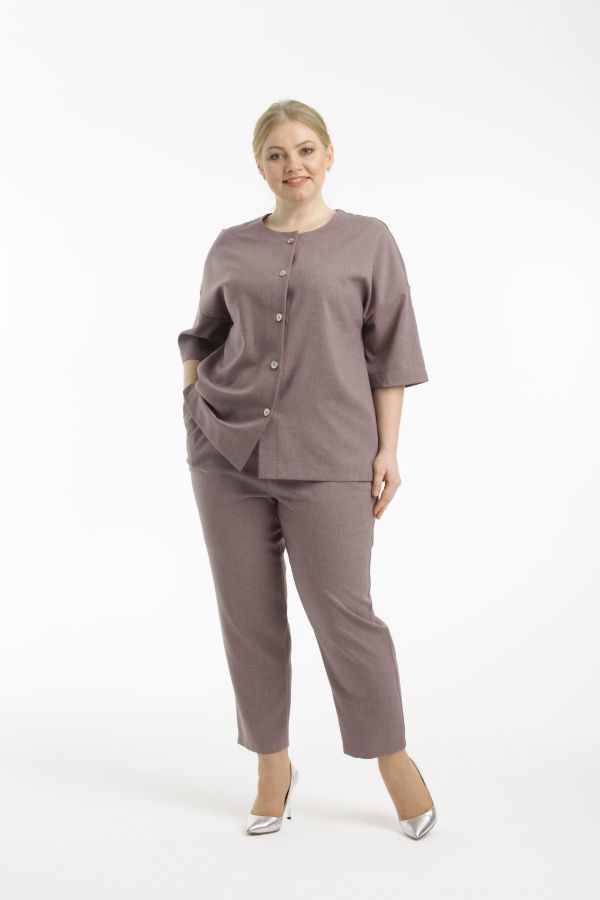 жакет л765 текстиль лён_375 мокко