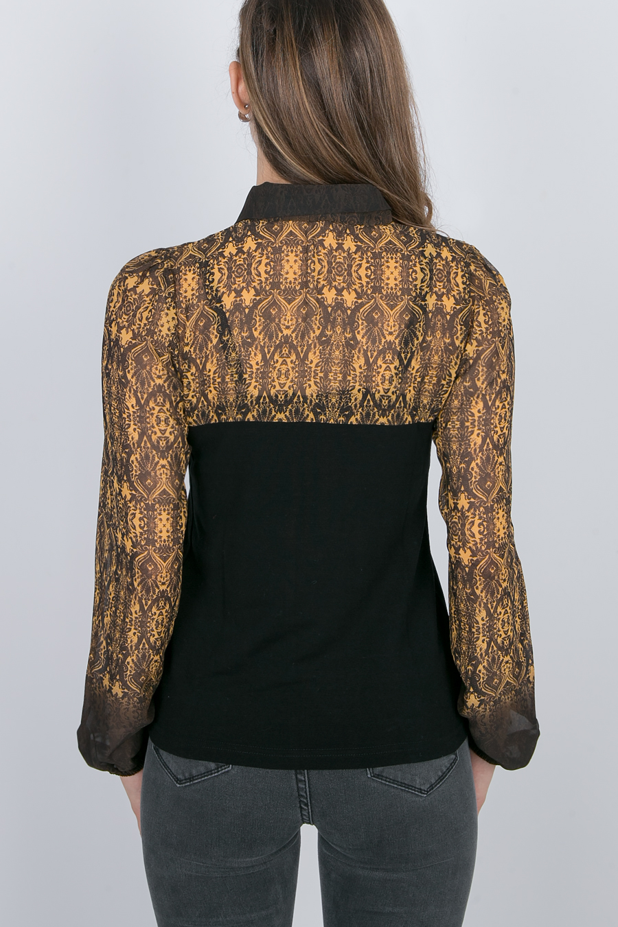 блуза л2453*b Муар-горчица