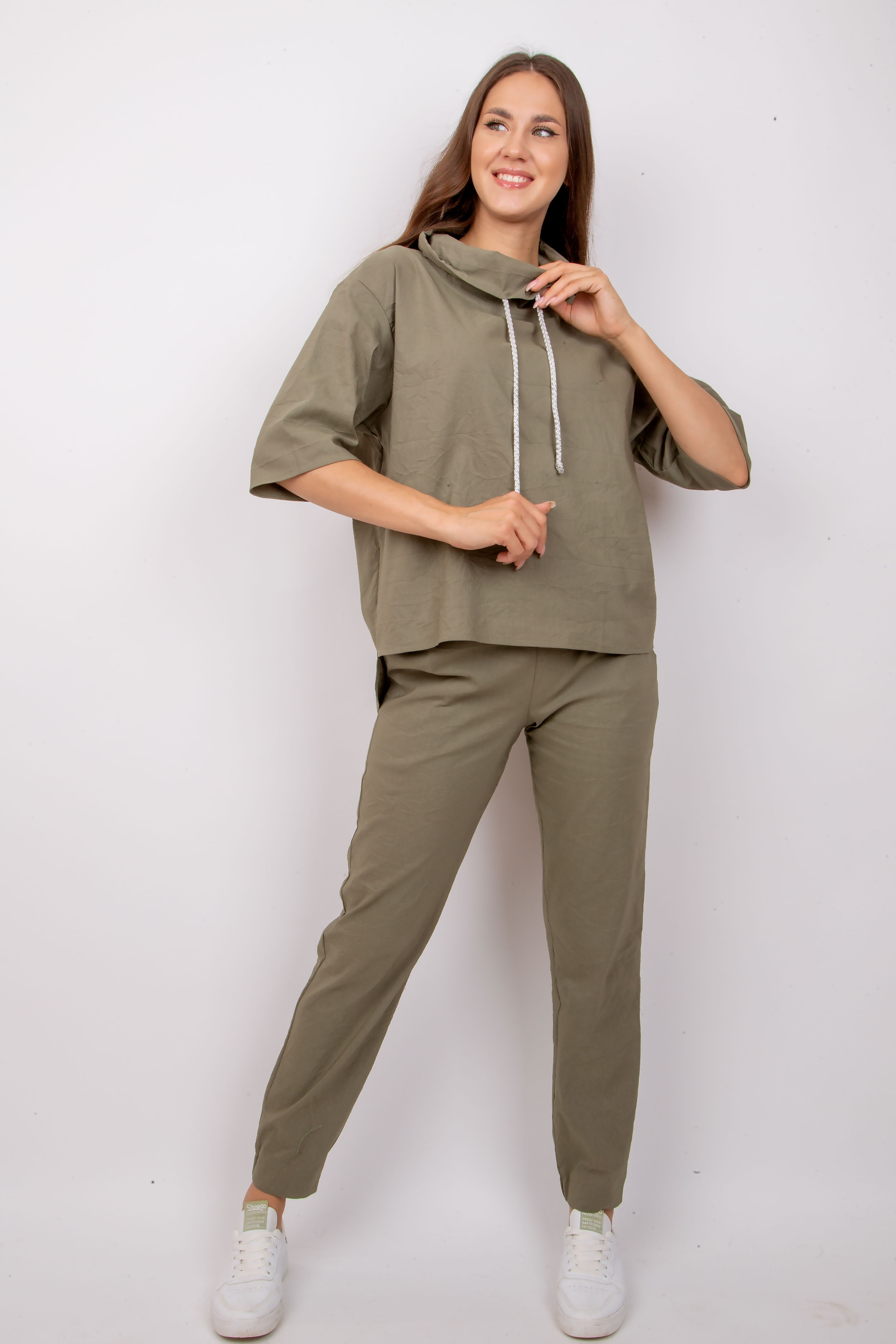 брюки Л609-2  стрейч_165 хаки