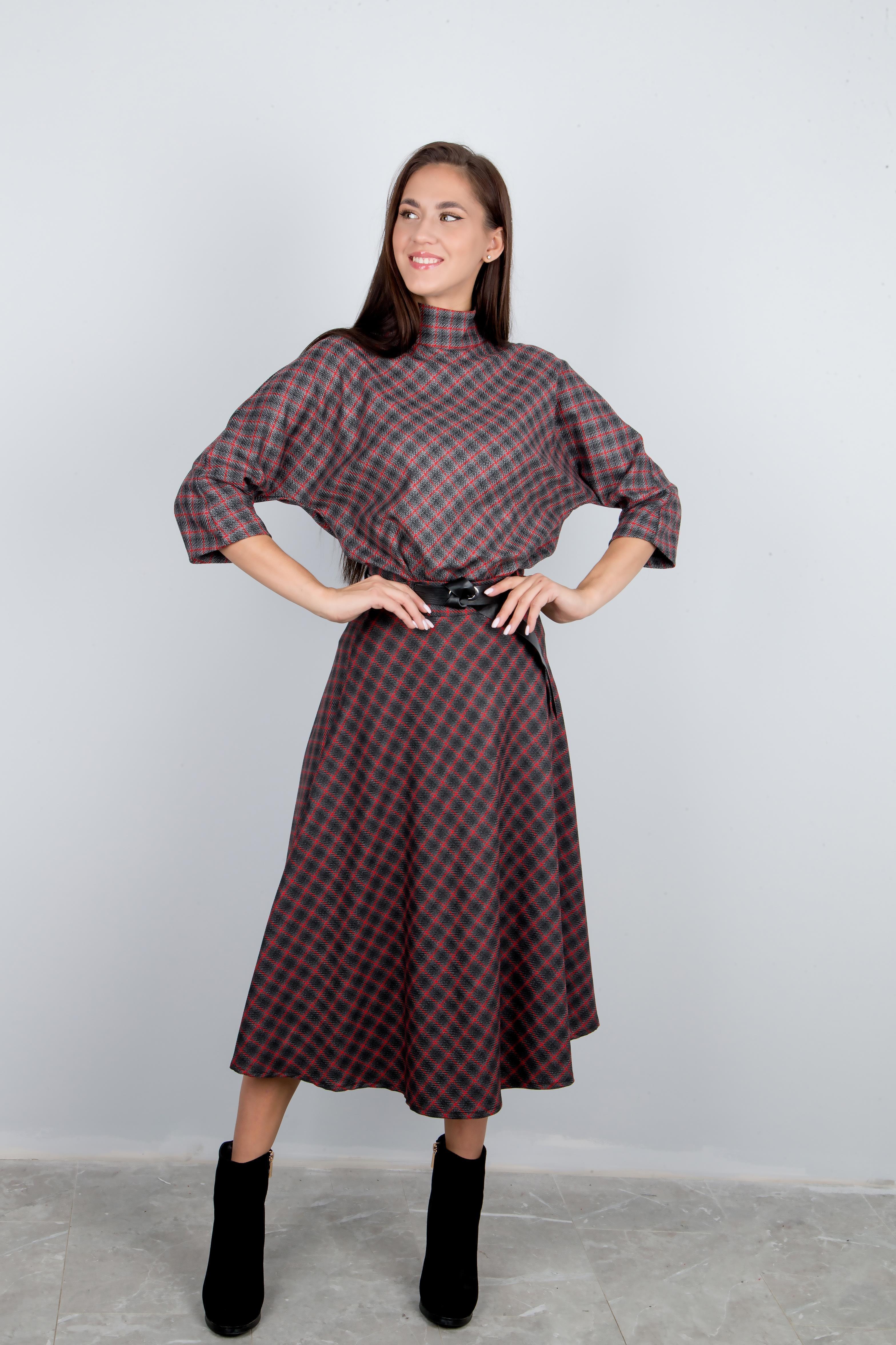 джемпер т95243_95 gri (серо-красный)