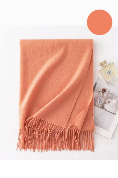 шарф-палантин утепл. пп031   22  мандарин