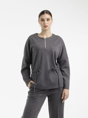 Джемпер Л585 трикотаж фэшн антрацит_420  оптом