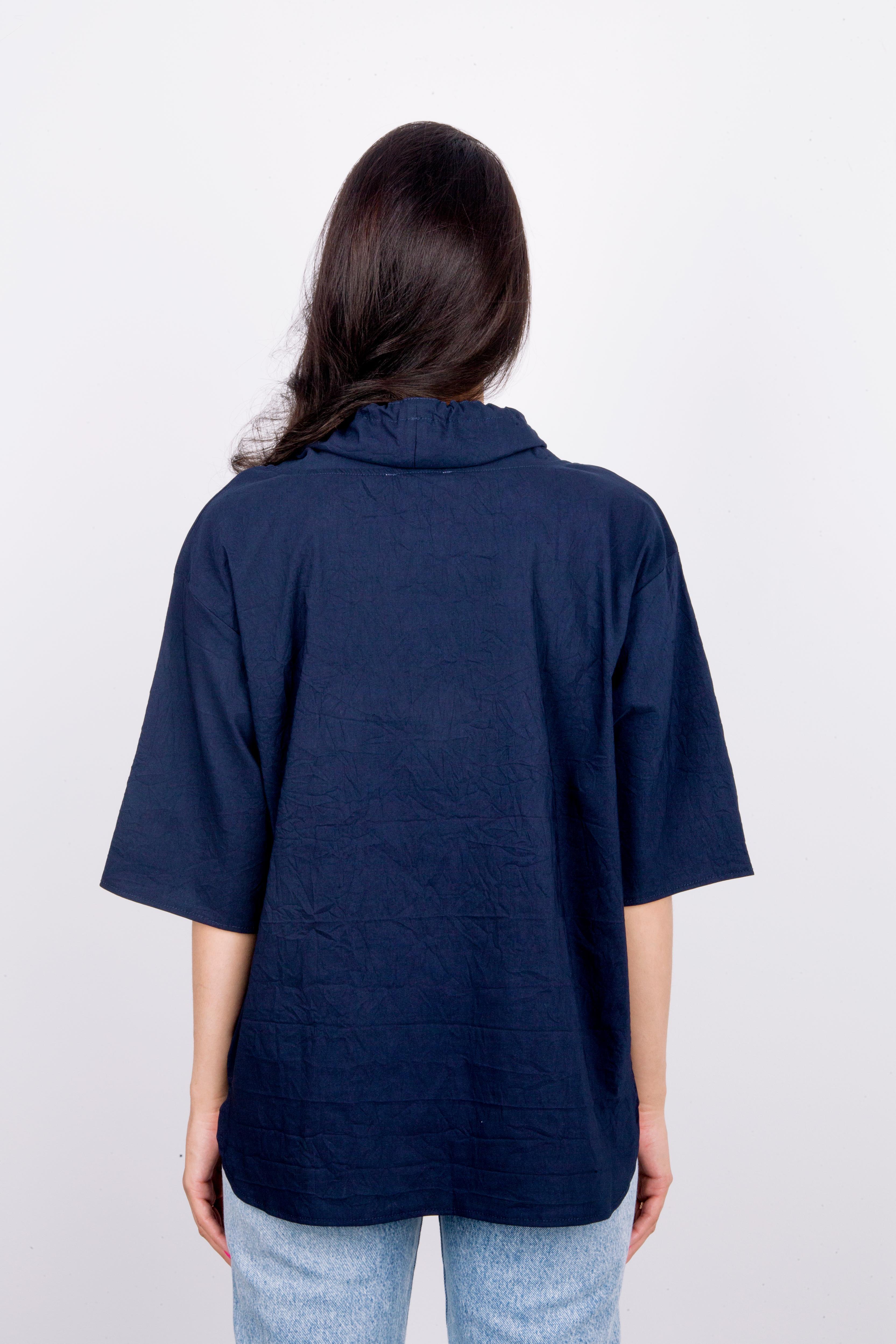 блузка Л600_290 темно-синий