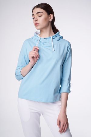 свитшот Л936 аква-белый  оптом