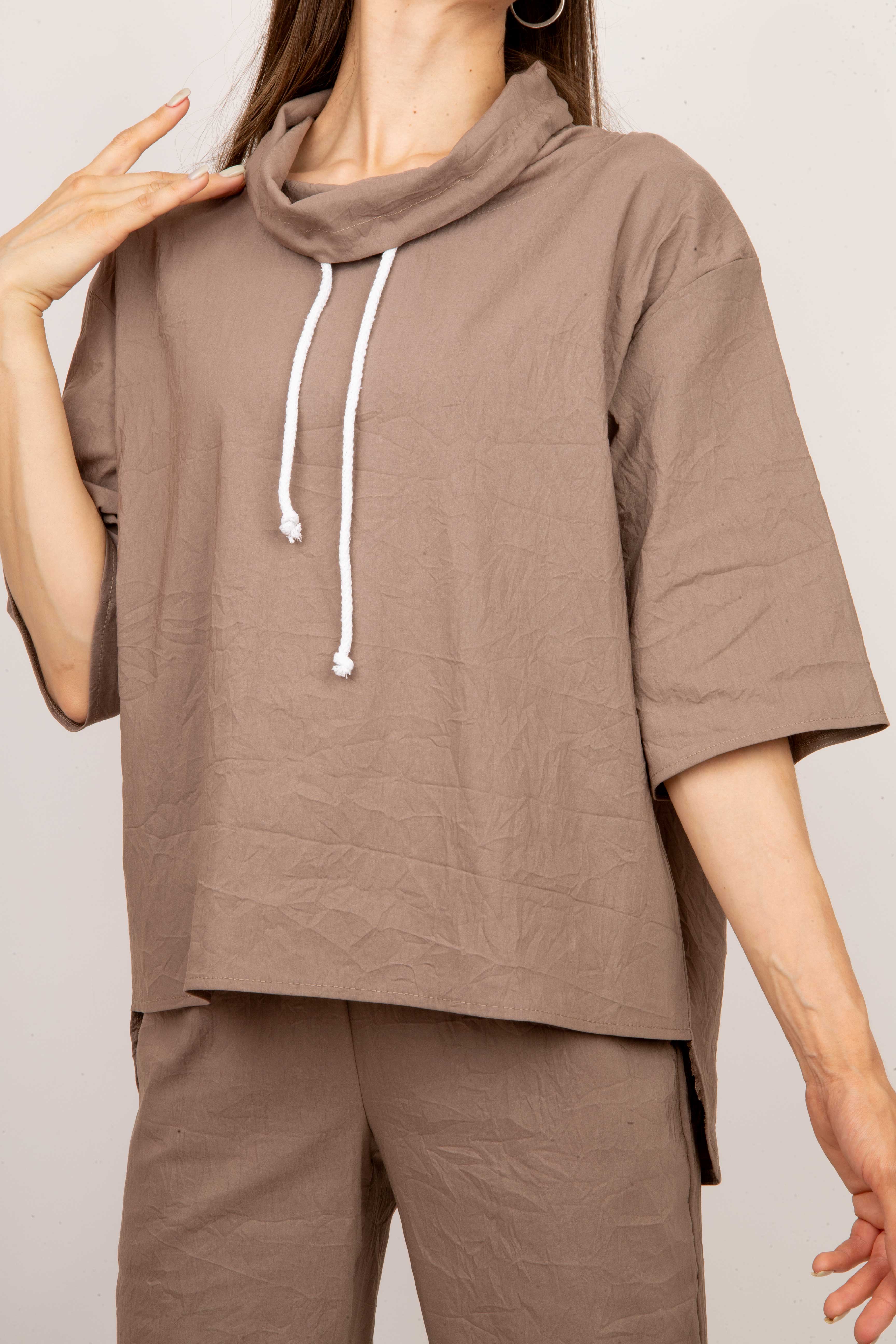 блузка Л600_137 стрейч мокко Tropic