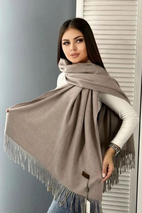 шарф-палантин утепл. пп031   18  кофейный 