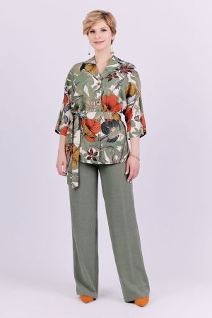 костюм К2472-142 цветы и зелень  оптом